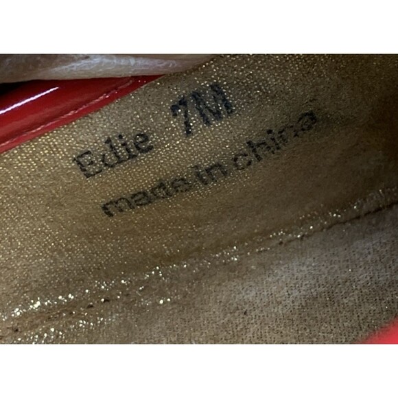 J Renee Edie Animal Print Flats Women 7M Leopard Red Bow Trim Vintage Square Toe - Picture 9 of 16